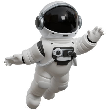 Astronauta flotando en el espacio  3D Illustration