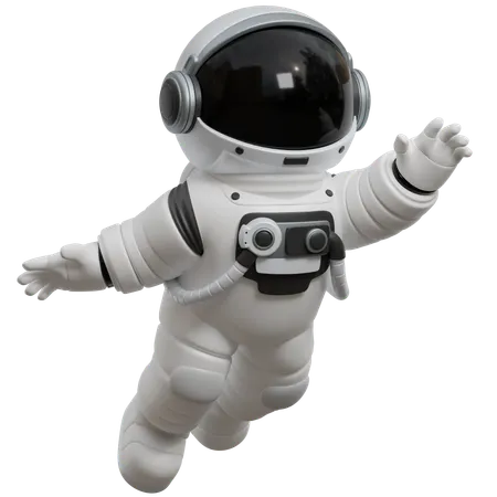 Astronauta flotando en el espacio  3D Illustration