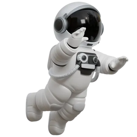 Astronauta flotando en el espacio  3D Illustration