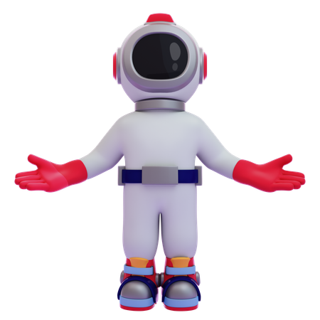 Astronauta flotando en el espacio  3D Illustration