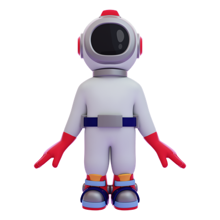 Astronauta flotando en el espacio  3D Illustration