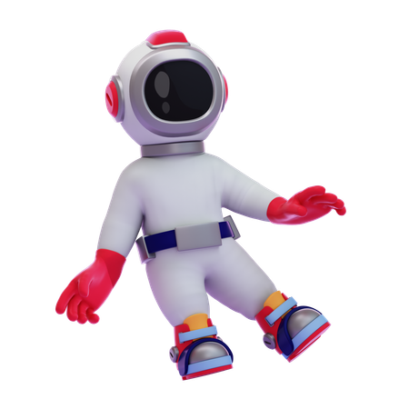 Astronauta flotando en el espacio  3D Illustration