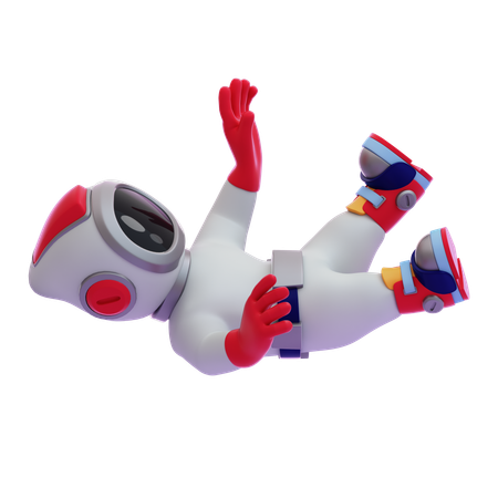 Astronauta flotando en el espacio  3D Illustration