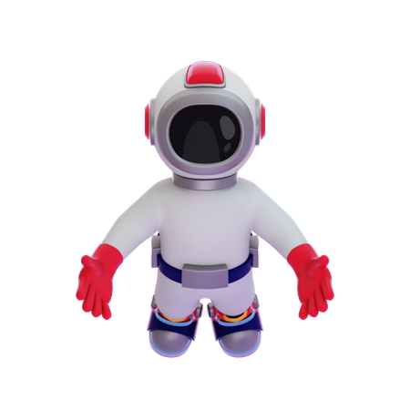 Astronauta flotando en el espacio  3D Illustration