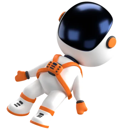 Astronauta flotando en el espacio  3D Illustration
