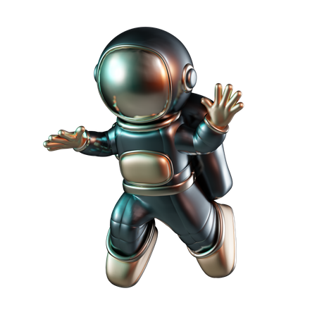 Astronauta flotando hacia  3D Icon