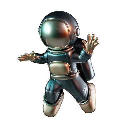 Astronauta flotando hacia  3D Icon