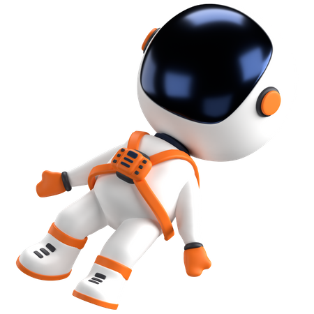 Astronauta flutuando no espaço  3D Illustration