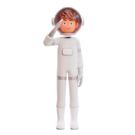 Astronauta dia da independência da Indonésia  3D Illustration