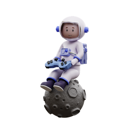 Jogo de astronauta  3D Illustration