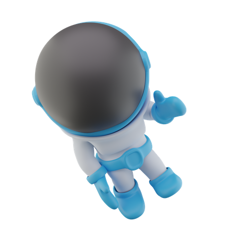 Astronauta mostrando el pulgar hacia arriba  3D Icon