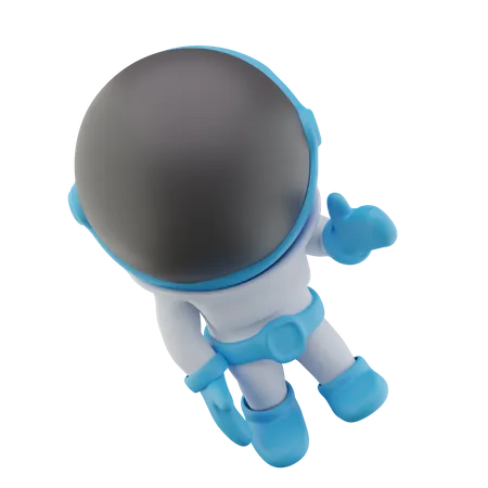 Astronauta mostrando el pulgar hacia arriba  3D Icon