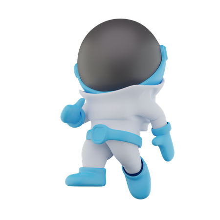 Astronauta mostrando el pulgar hacia arriba  3D Icon