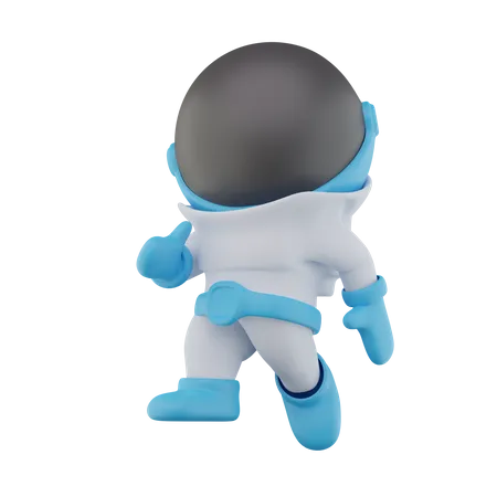 Astronauta mostrando el pulgar hacia arriba  3D Icon