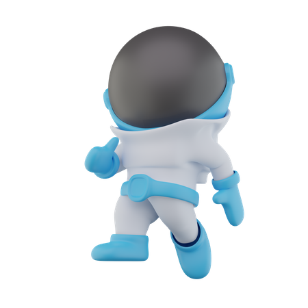 Astronauta mostrando o polegar para cima  3D Icon