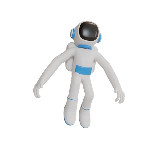 Astronauta no espaço  3D Illustration