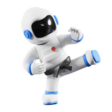 Astronauta praticando karatê  3D Icon