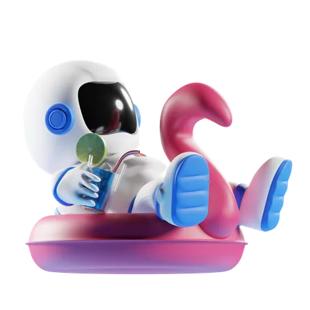 Astronauta relajándose  3D Illustration