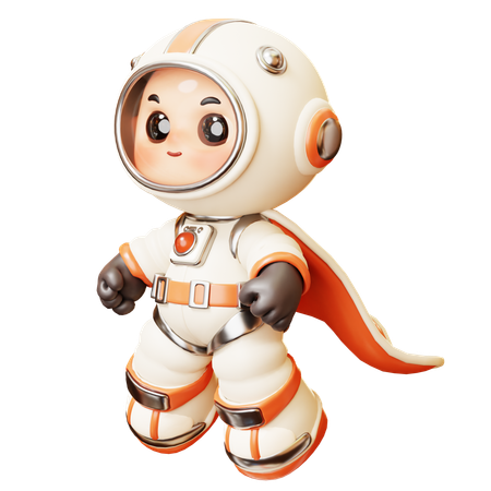 Super-herói astronauta  3D Illustration