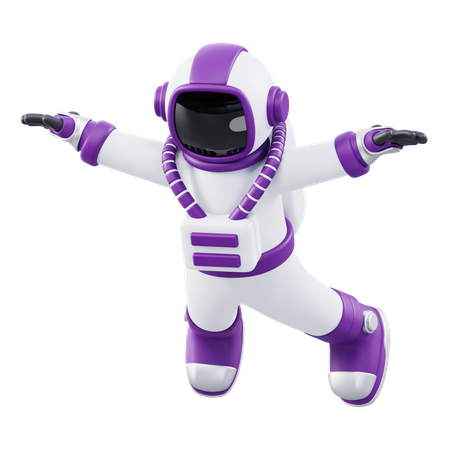 Astronauta voador  3D Icon