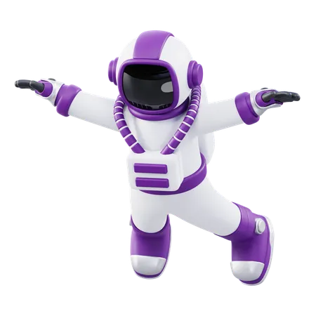 Astronauta voador  3D Icon