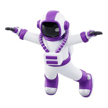 Astronauta voador  3D Icon