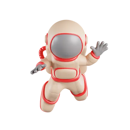 Astronauta voador  3D Icon