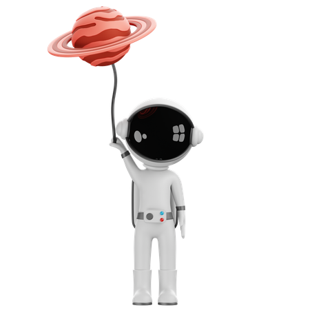 Astronauta voando  3D Illustration