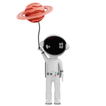 Astronauta voando  3D Illustration