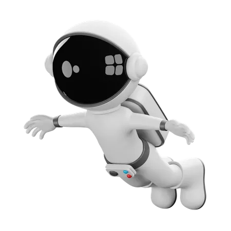 Astronauta voando  3D Illustration