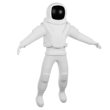 Astronauta voando  3D Illustration