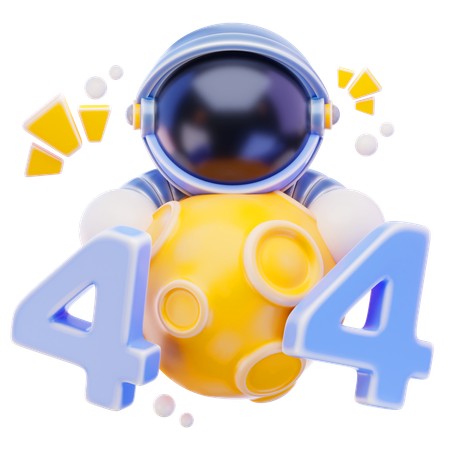 Astronaute 404 introuvable  3D Icon