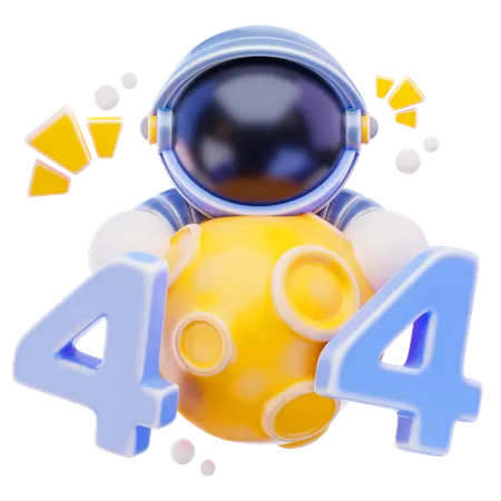 Astronaute 404 introuvable  3D Icon