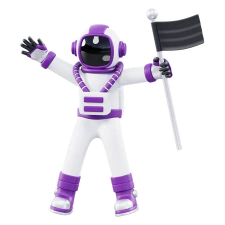 Astronaute à succès  3D Icon