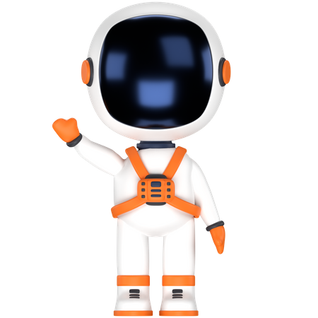 Astronaute agitant la main  3D Illustration