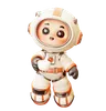 astronaute buvant du café