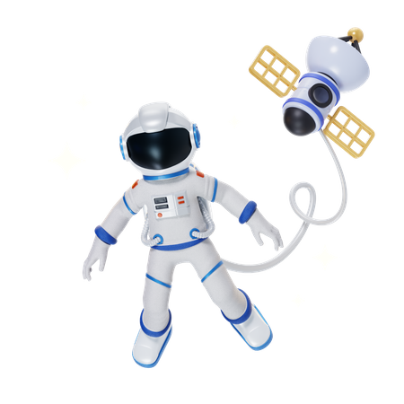 Astronaute dans l'espace  3D Illustration