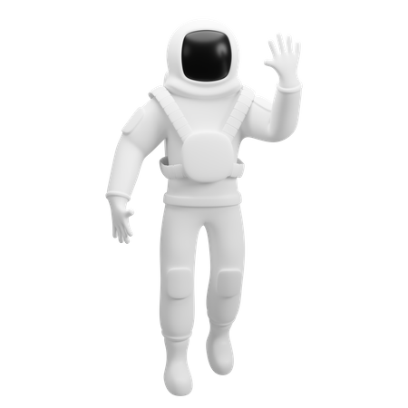 Astronaute disant bonjour  3D Illustration