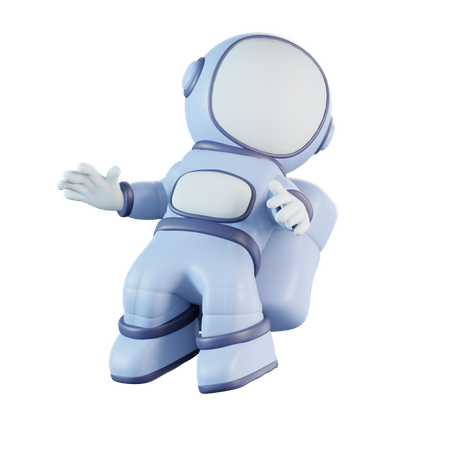 Astronaute folating  3D Icon