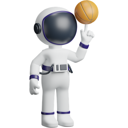 Astronaute jouant au basket-ball  3D Icon