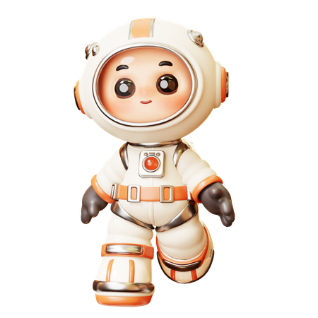 Astronaute marchant dans l’espace  3D Illustration