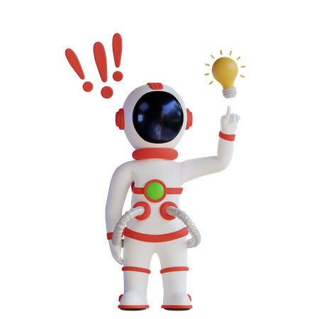 Astronaute et idées  3D Illustration