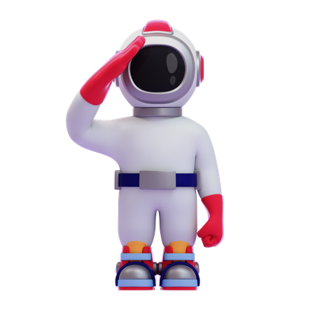 Pose de salutation d'astronaute  3D Icon