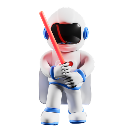 Skywalker astronaute  3D Illustration