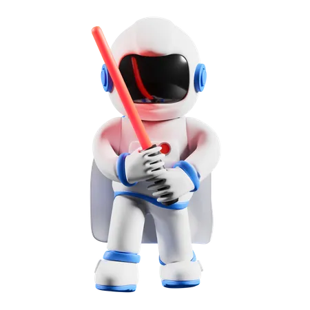 Skywalker astronaute  3D Illustration