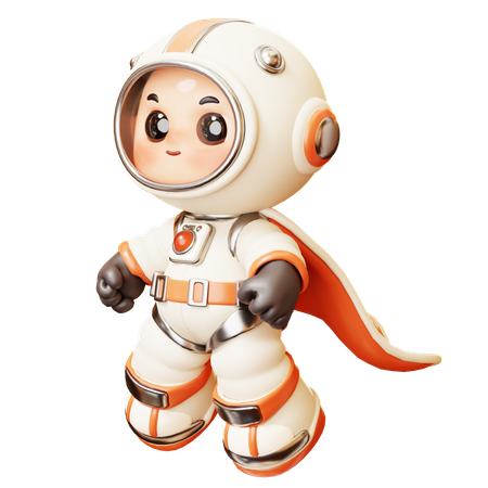 Super-héros astronaute  3D Illustration