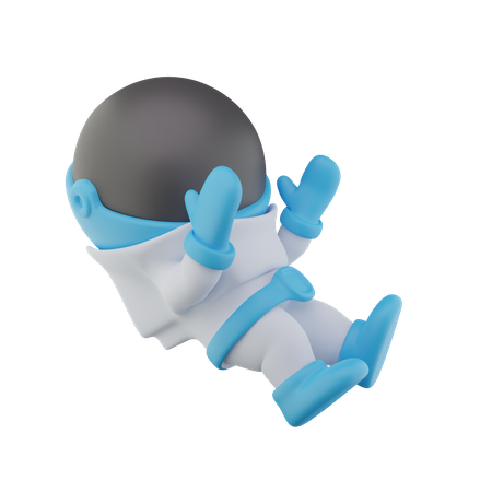 Astronaute volant  3D Icon