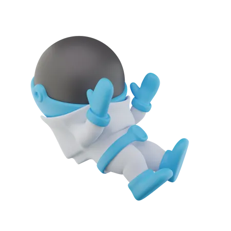 Astronaute volant  3D Icon