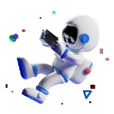 Astronauten spielen Spiel  3D Icon