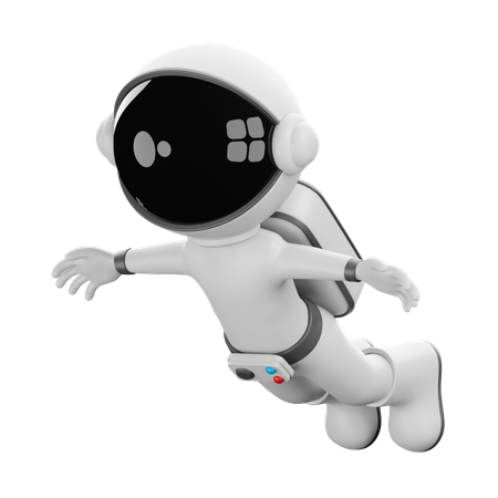 Astronauten fliegen  3D Illustration